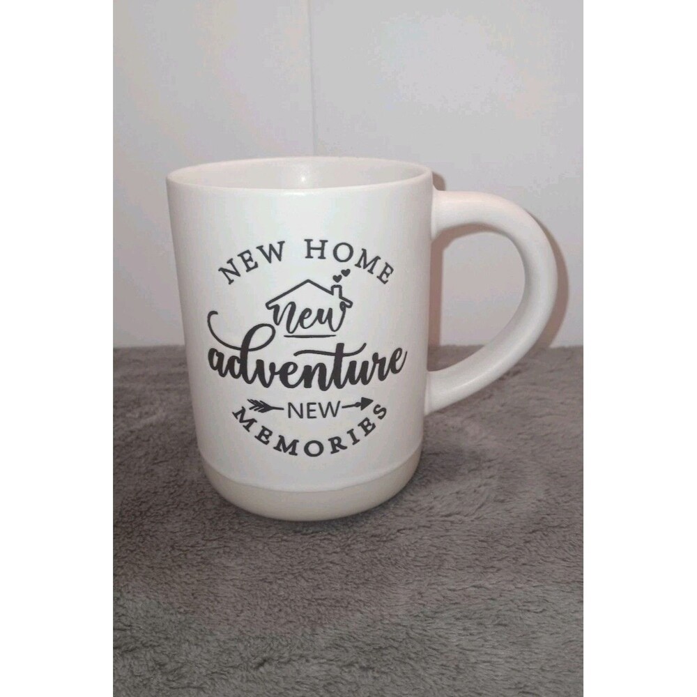 House Warming Gift New Home, New Adventure Coffee Mug. One Mug. White And Black.